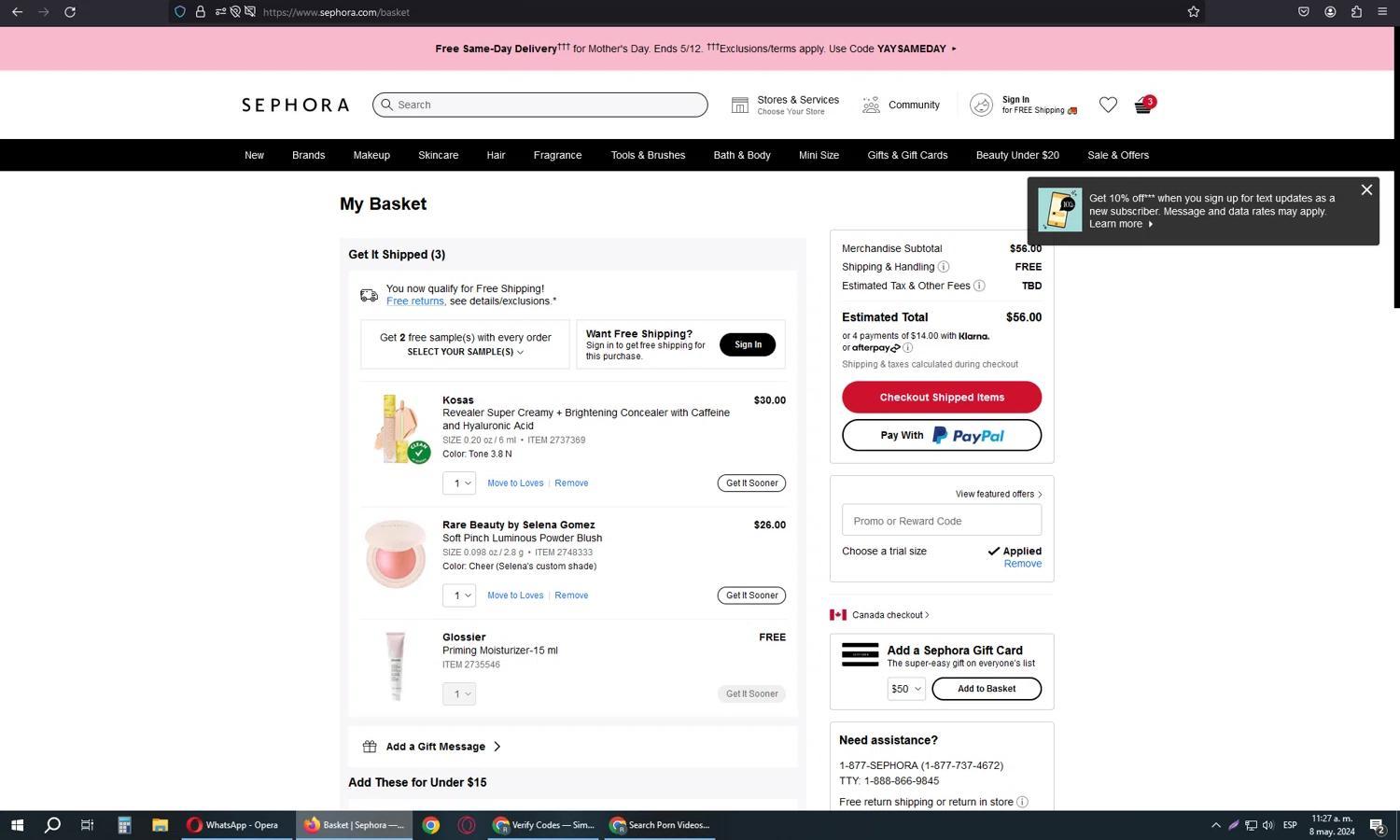 How to apply Sephora coupon code